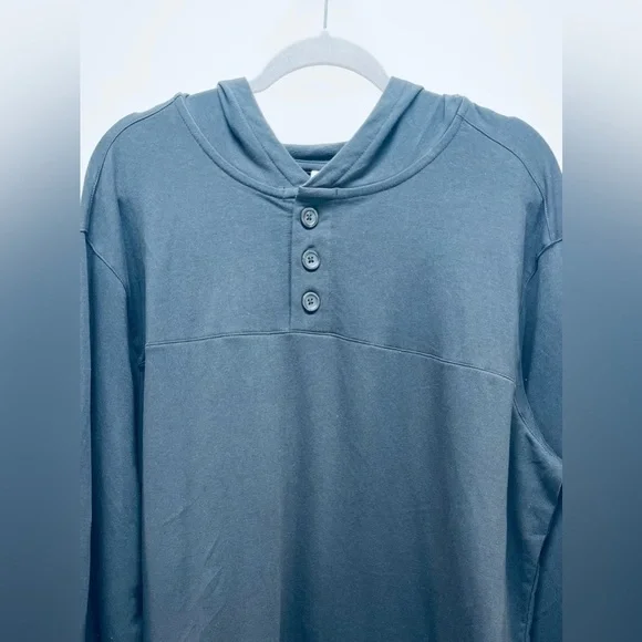 All in Motion Men's Black Button Long Sleeve Thumb Hole Hoodie Size XL - Picture 3 of 10